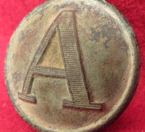 Confederate "Lined" Artillery Button